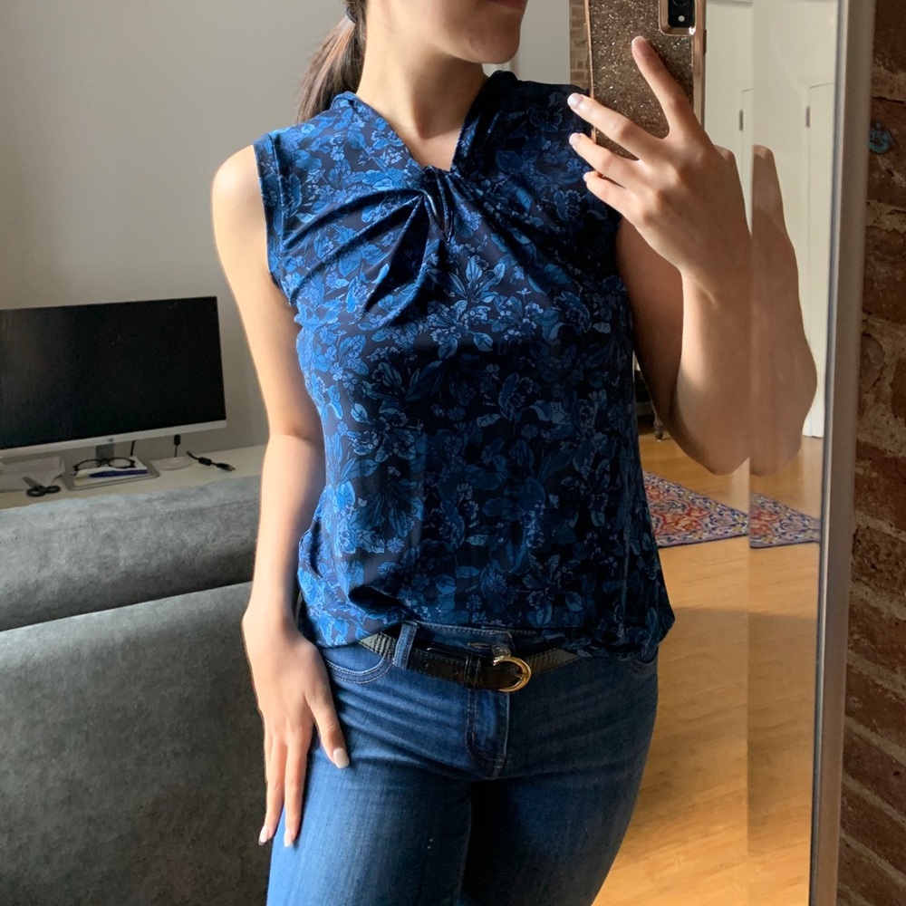 Calvin Klein Blue Floral Tank Top